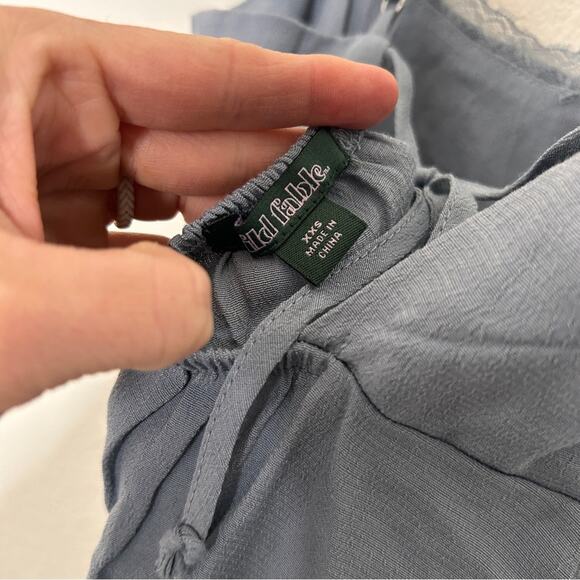 Target Wild Fable Trim Babydoll Cami/ Slate Blue/ Size XXS - Picture 9 of 9